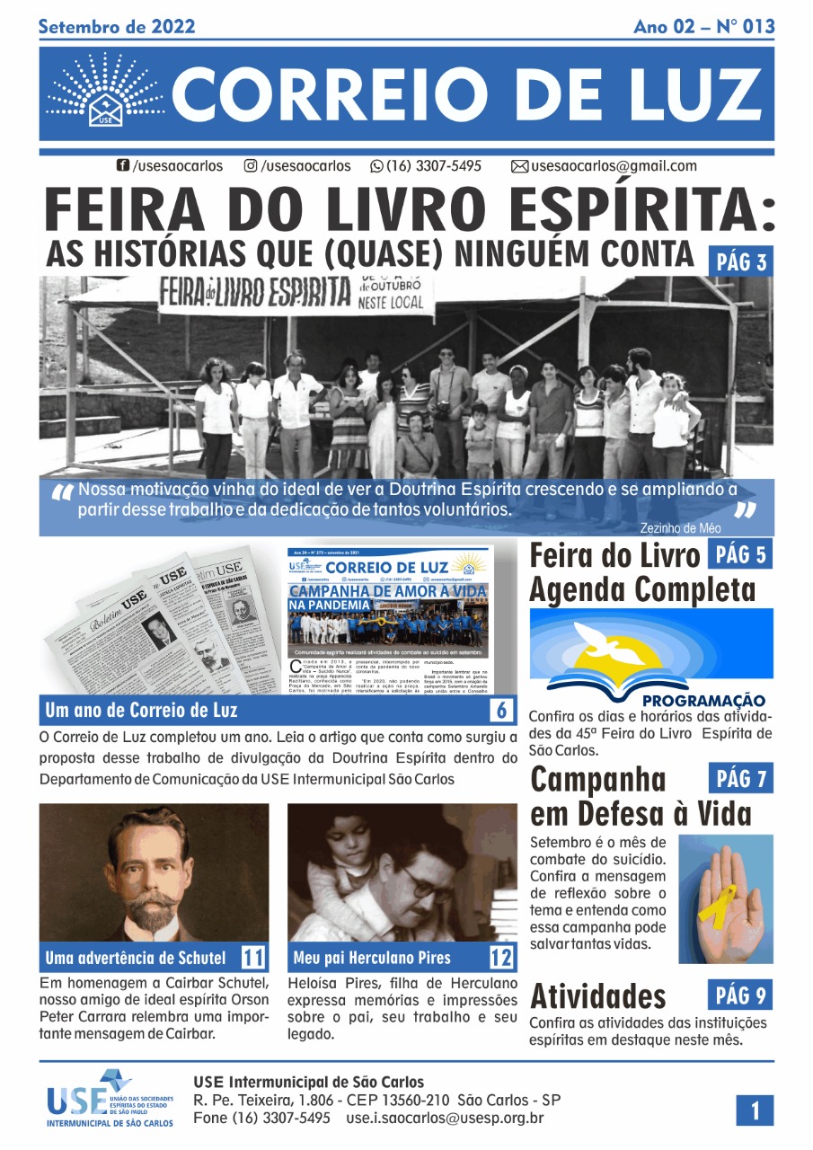 Jornal Correio de Luz – Ano 02 – Nº 013 – setembro de 2022