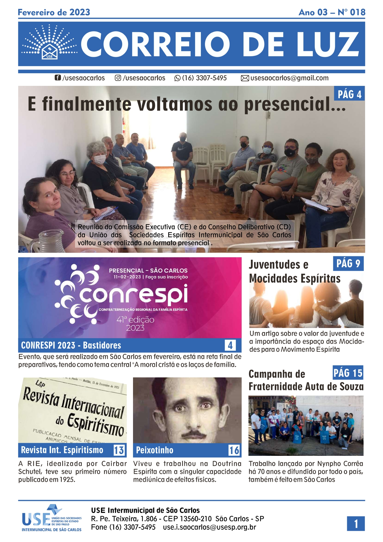 Jornal Correio de Luz – Ano 03 – Nº 18 – fevereiro de 2023