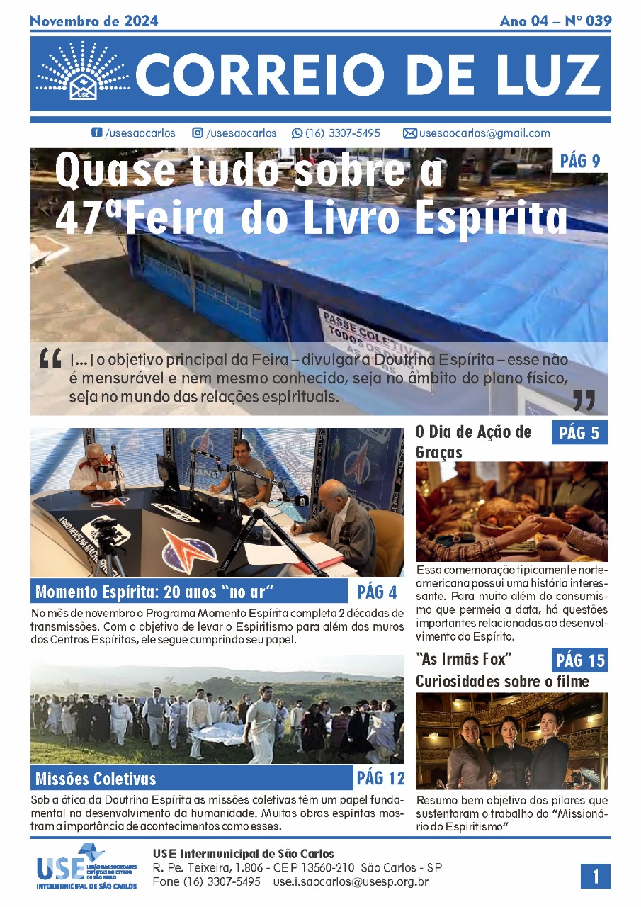 Jornal Correio de Luz - Ano 04 - Nº 39 - novembro de 2024